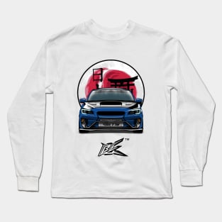 subaru wrx sti rally blue Long Sleeve T-Shirt